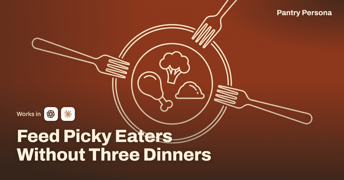 How to Feed Picky Eaters Without Cooking Three Different Dinners